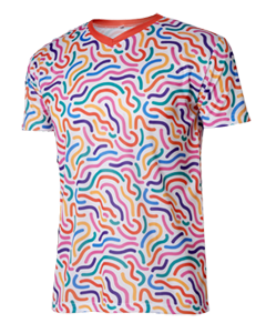 V-Neck T-Shirts Meshgewebe